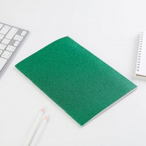 Скетчбук в блестящей обложке А5, 20 листов, зеленый