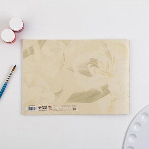 Альбом для рисования А4 на скрепках, 40 листов «Лилии»   (мелованный картон 200 гр бумага 100 гр)