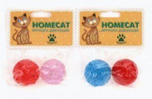 Игрушка для кошек Мячи пластиковые с колокольчиком 4см (2шт) HOMECAT