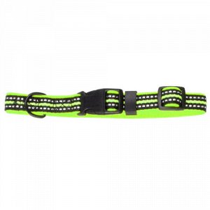 Pawise Ошейник нейлоновый светоотражающий зеленый для собак 30-45*1,5 см