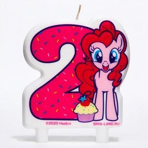 Свеча в торт цифра "2"  Little Pony ,15,5*11,5*1 см