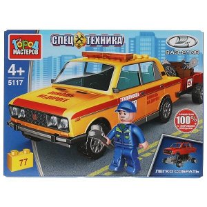 5117-CY LADA конструктор lada-2106: ПОМОЩЬ на дороге, 77 дет. (легко собрать) Город мастеров в кор.80шт