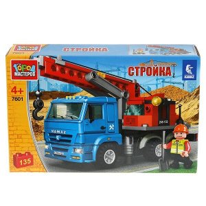 7601-KK KAMAZ конструктор камаз КРАН, 135 дет. Город мастеров в кор.2*18шт