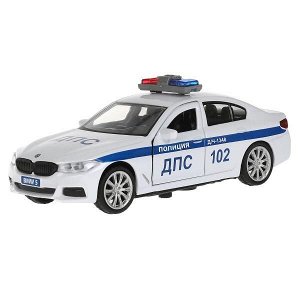 5ER-12SLPOL-WH Машина металл свет-звук BMW 5-er M-SPORT ПОЛИЦИЯ 12 см, двери, багаж, кор. Технопарк в кор.2*36шт