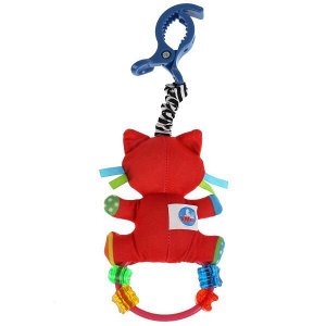 RPTF-C4 Текстильная игрушка погремушка котик с мамой функционал Умка в кор.250шт