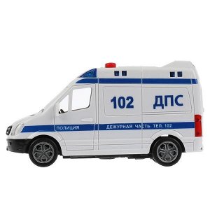 SPRINTERVAN-15PLPOL-WH Машина пластик свет-звук MERCEDES-BENZ SPRINTER ДПС 14,5 см, инер, кор. Технопарк в кор.2*36шт