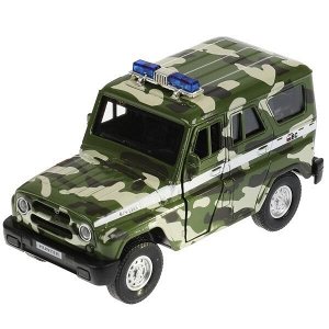 HUNTERLADA4X4-12DB12-MIL Машина металл UAZ HUNTER/LADA 4x4 КАМУФЛЯЖ 12 см,двер,баг,инерц,ассорт. Технопарк уп-12шт в кор.6уп