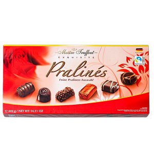 Конфеты MT Pralines (красный дизайн) 400 г 1уп.х 12 шт.