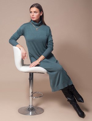 Платье вязаное женское светло-оливковый (D32.074)