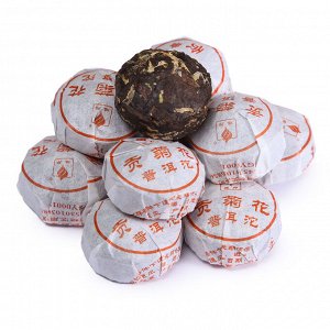 Китайский чай "Прессованный Пуэр Мини Точа с Хризантемой (фабрика Куньмин Гуи)"