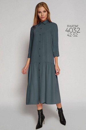 Платье / Bazalini 4032 серо-зеленый