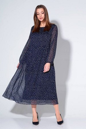 Платье, Жилет / Liona Style 813 синий