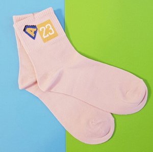 Длинные носки XINMEILIN, хлопок 80%, размер 36-39, светло-розовые, арт.37.0747