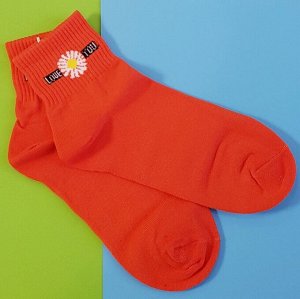 Модные женские носки СИНЬМЭЙЛИНЬ, хлопок 80%, размер 37-41, оранжевые, арт.37.0741