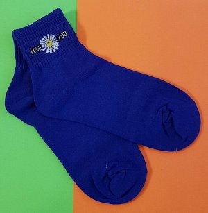 Модные женские носки СИНЬМЭЙЛИНЬ, хлопок 80%, размер 37-41, синие, арт.37.0738