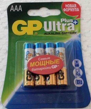 Батарейка  GP LR03 24AUP Ultra Plus к-т 4шт