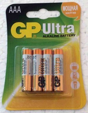 Батарейки GP LR03 24AU Ultra к-т4шт