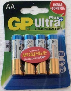 Батарейка  GP LR 6 15AUP Ultra Plus к-т 4шт