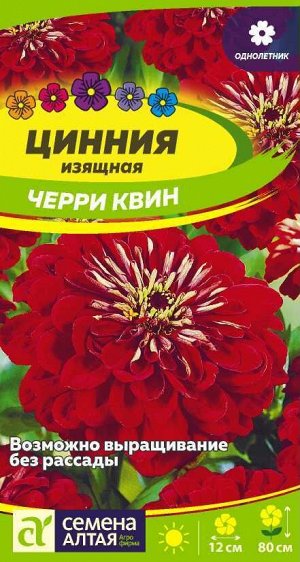 Цветы Цинния Черри Квин георгиноцветковая/Сем Алт/цп 0,3 гр.