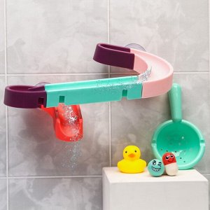 Игрушка для ванны Крошка Я «Водная горка», 5 деталей, 3 игрушки, ковш, на присосках