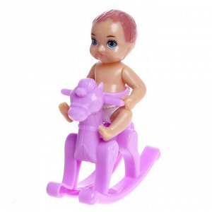 СИМА-ЛЕНД Кукла-модель «Любимая Мама» с малышом, стульчиком и аксессуарами, МИКС