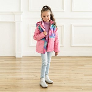 Куртка розовая детская утепленная, весна/осень арт.70-002-розовый