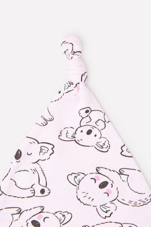 Шапка для девочки Crockid К 8036 забавные коалы на нежно-розовом