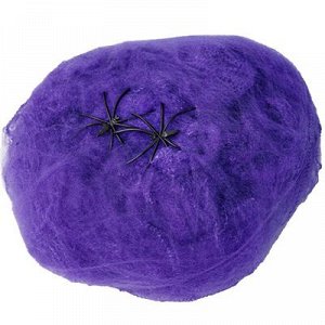 Паутина фиолетовая с 2 пауками 1х1м/G