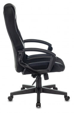 Кресло игровое Zombie 9 черный/серый текстиль/эко.кожа крестовина пластик