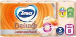 Бумага туалетная &quot;Zewa Delux&quot; 3-х сл. персик*8 (втулка не смывается)