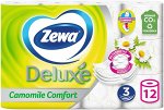 Бумага туалетная &quot;Zewa Delux&quot; 3-х сл. ромашка*12 (втулка не смывается)