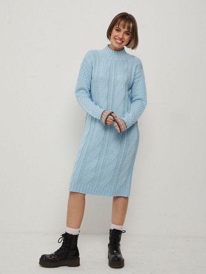 Платье женское BY222-20025   14-4317/245/50436/9752 холодный голубой/деним/ириска тоффи/камелия
