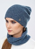 Шапка т.бирюзовый/люрекс серебро
