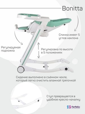 Стульчик для кормления детский Farfello Bonitta Античное Олово CY-1