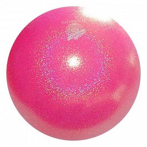 Мяч гимнастический PASTORELLI New Generation GLITTER, 18 см, FIG, цвет розовый флуоресцентный HV