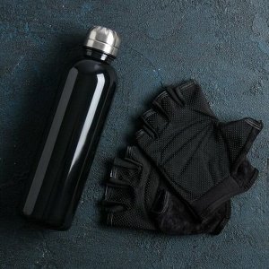 Набор для тренировок «Добивайся»: бутылка 600 мл, перчатки р-р L