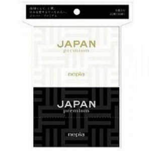 JAPAN premium, Бумажные двухслойные носовые платки 10 шт./уп. (упаковка 6 шт.), Япония
