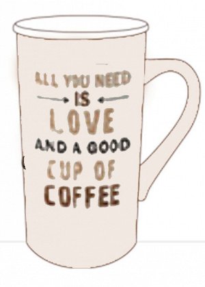 Кружка "You need Love and cup of coffee" 470мл KRJYD825 ВЭД