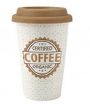 Стакан "Sertified Coffee" 350мл, с силик.крышкой, в п.у. KRJYD133 ВЭД