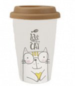 Стакан &quot;Love cat&quot; 350мл, с силик.крышкой, в п.у. KRJYD133 ВЭД