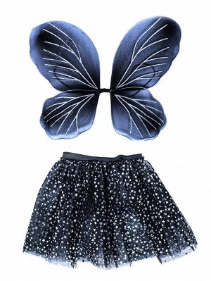 Маскарадный костюм "Праздник" (крылья бабочки, юбка) 50х40см цв.черный 86552