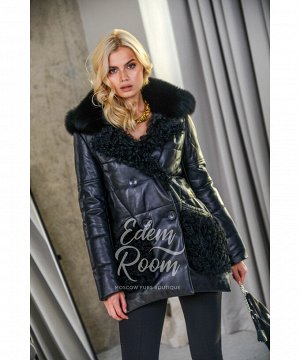 Утеплённая кожаная куртка для евро-зимы Артикул: OL-19157-2-70-KZ-CH-P