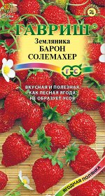 Земляника Барон Солемахер раннеспелая, ремонт, не образует усов 0,03гр Гавриш/ЦВ