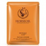 Маска от морщин с лошадиным жиром horse oil replenishment sparkling mask bioaqua.