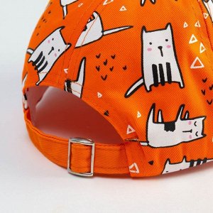 Кепка детская MINAKU &quot;Коты&quot;, цвет оранжевый, р-р 50