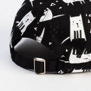 Кепка детская MINAKU "Коты", цвет чёрный, р-р 50