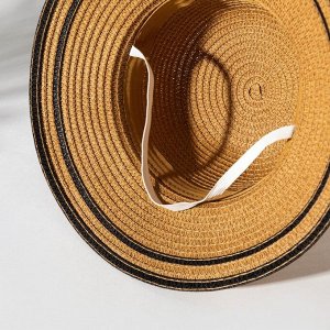 Шляпа для девочки MINAKU "Модница", цвет коричневый, р-р 52