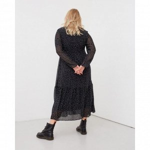 Платье женское миди MIST plus-size, р.50, черный