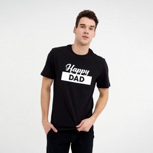 Футболка мужская Happy Dad, черная, KAFTAN