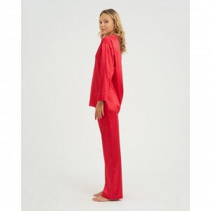 Пижама женская (рубашка, брюки) KAFTAN "Леопард", красный, р.40-42